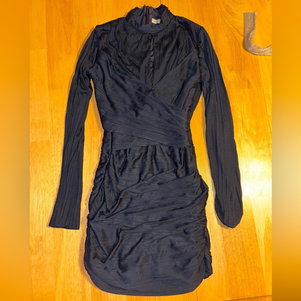 Halston Heritage Black Bodycon Long Sleeve Dress